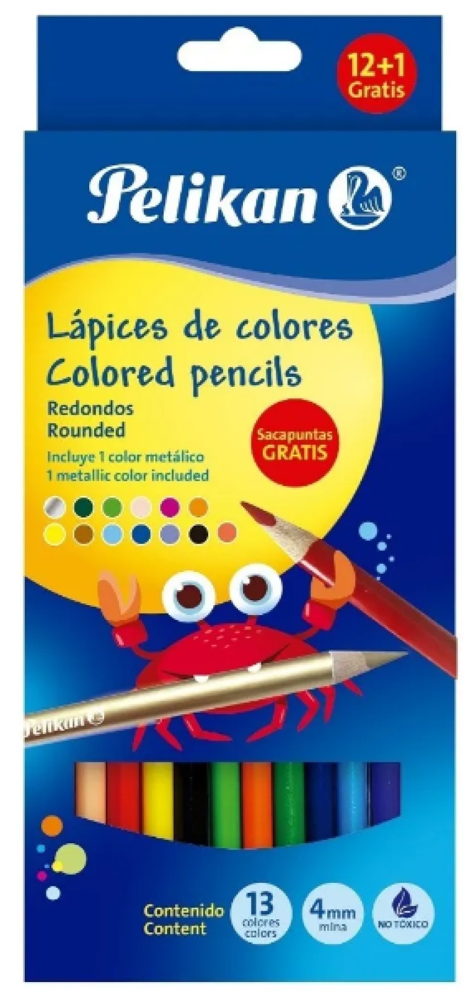 Colores  REDONDOS X 13 + TAJALAPIZ PELIKAN