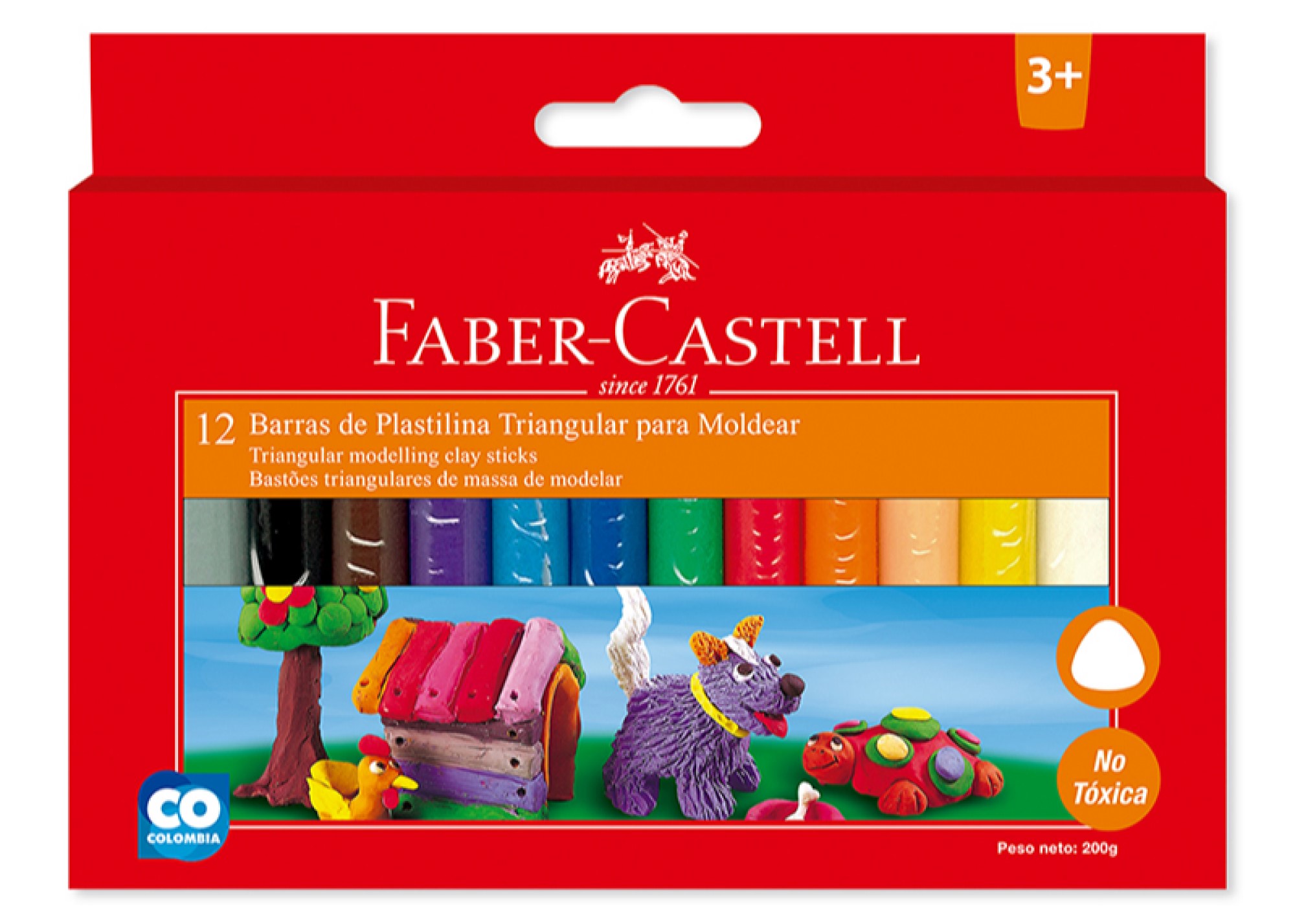 Plastilina Triangular x12 Jumbo Faber Castell