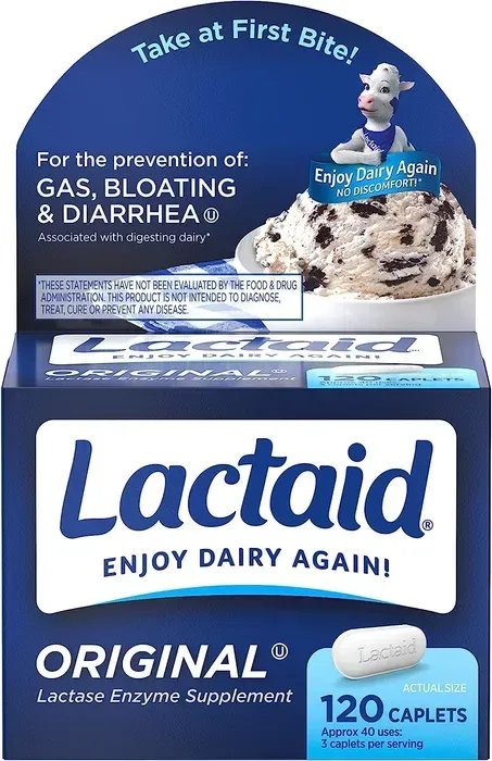 Lactaid Original Strength Lactase Enzyme - 120 Caps
