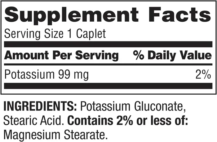 Potasio 99mg 250 Caps Spring Valley 