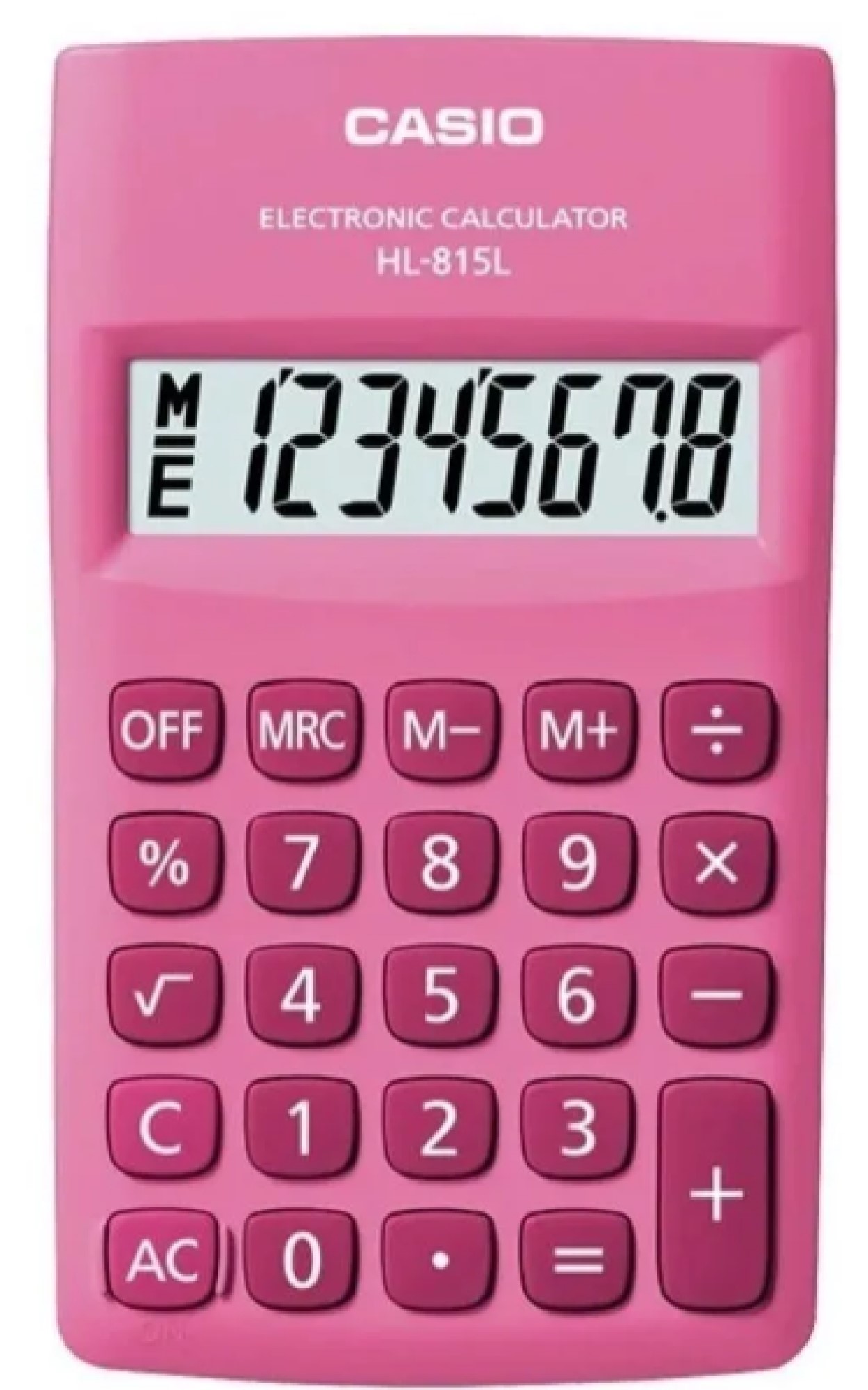 Calculadora HL-815L PINK (8 DIG.) CASIO