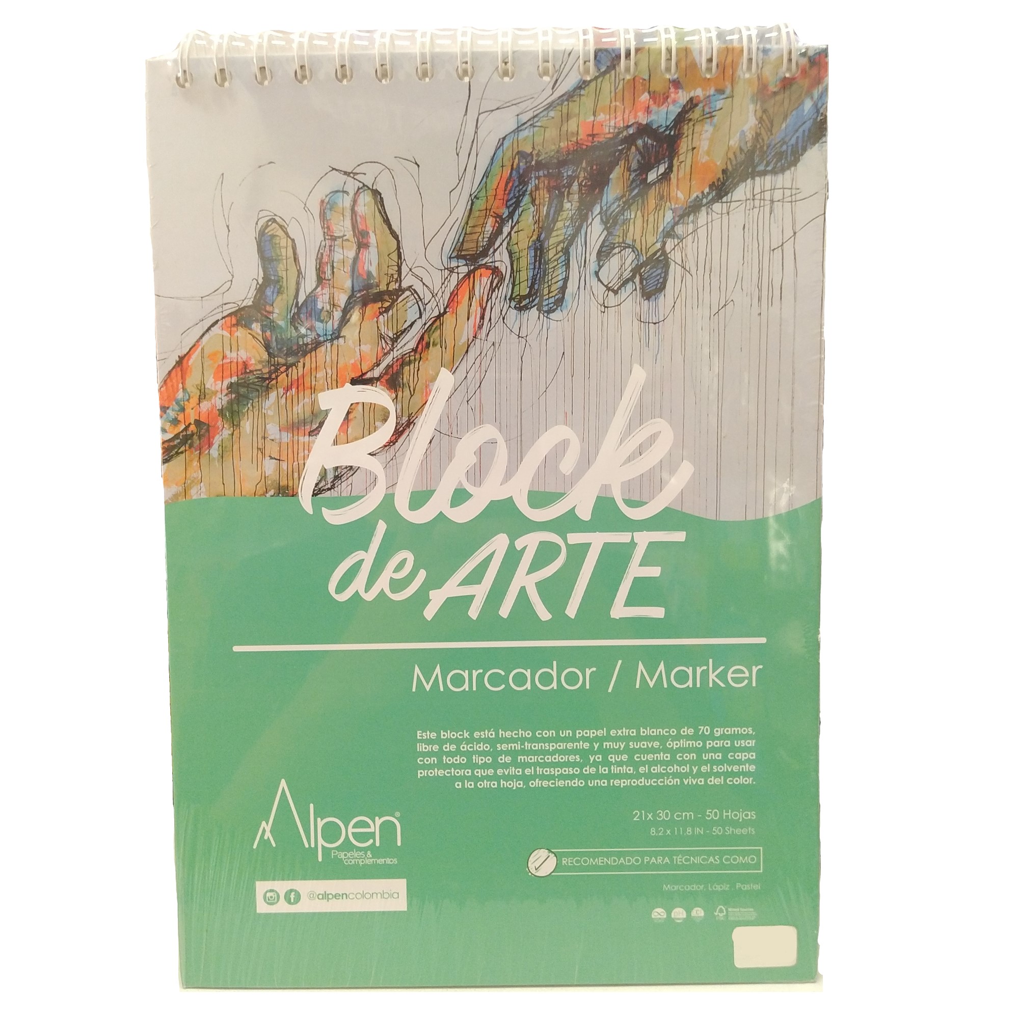 Bitacora Arte Pastel 70gr  21 X 30 X 50h Alpen