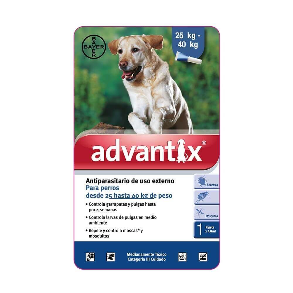 Antiparasitario Para Perros Bayer Advantix Perros 4.0 Ml Perros De 25 a 40 Kg