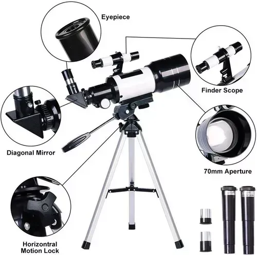 Telescopio Astronomico Monocular F30070m Con Soporte Celular