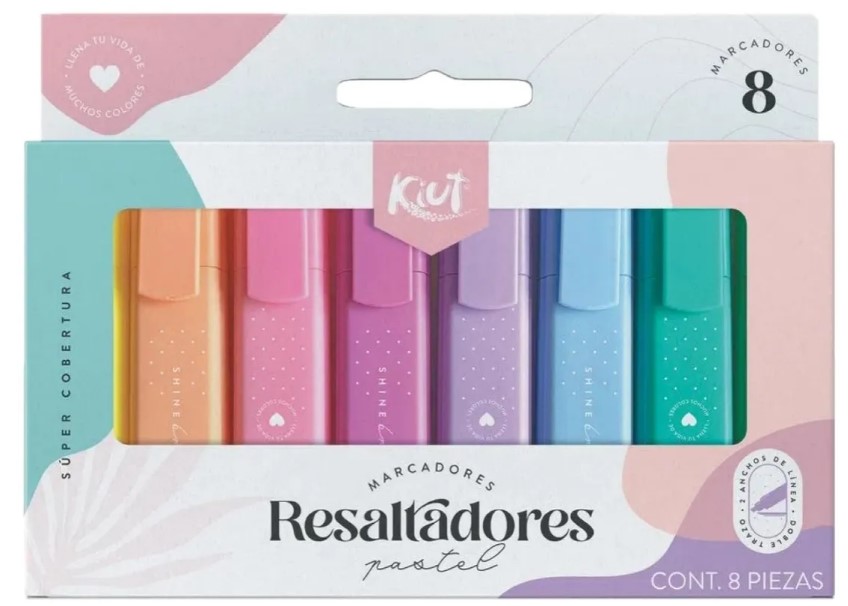 Resaltadores KIUT PASTEL X 8 NORMA