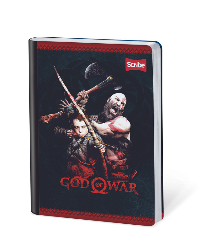Cuaderno Cosido Cuadriculado God Of War 100 Hojas Scribe Unidad