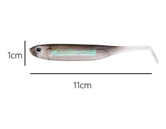 Señuelos De Silicona Para Pesca Realistas Multicolor X5