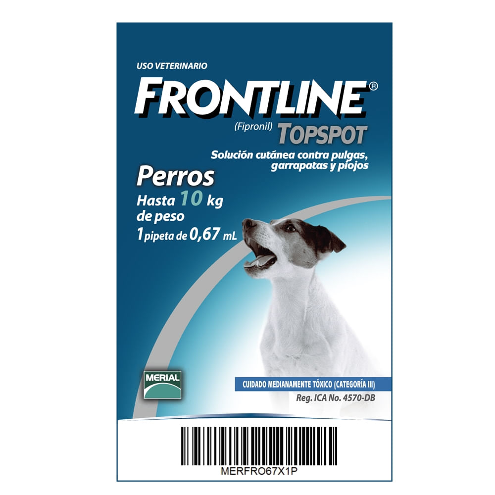Frontline TS Dog 0.67 ml Antiparasitario Para Perros De hasta 10 Kg