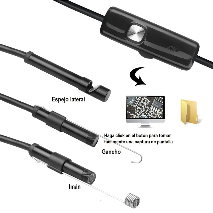 Endoscopio Boroscopio A Prueba De Agua 6 Luces Led Ajustable