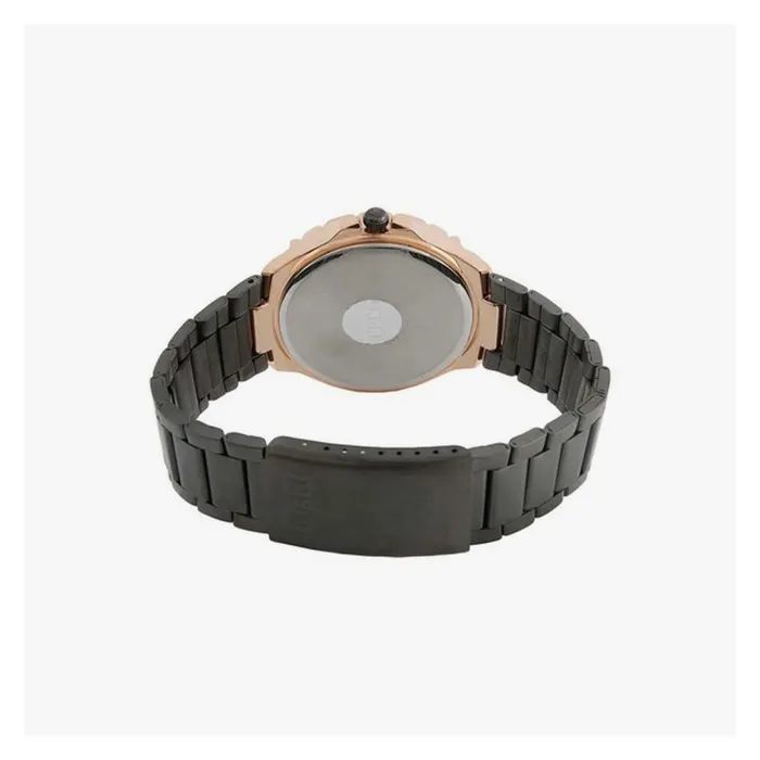 Reloj Q&q A216j412y Negro Pavonado Hombre Acero + Estuche