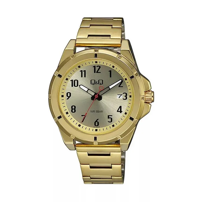 Reloj Para Hombre Q&q A472j003y Dorado + Estuche