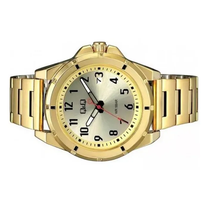 Reloj Para Hombre Q&q A472j003y Dorado + Estuche