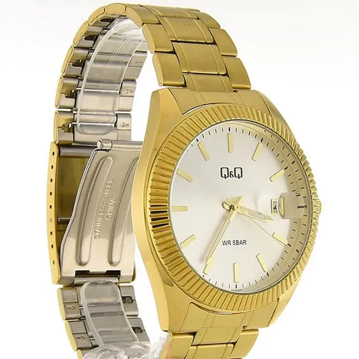 Reloj Para Hombre Q&q A476 A476j001y Dorado + Estuche