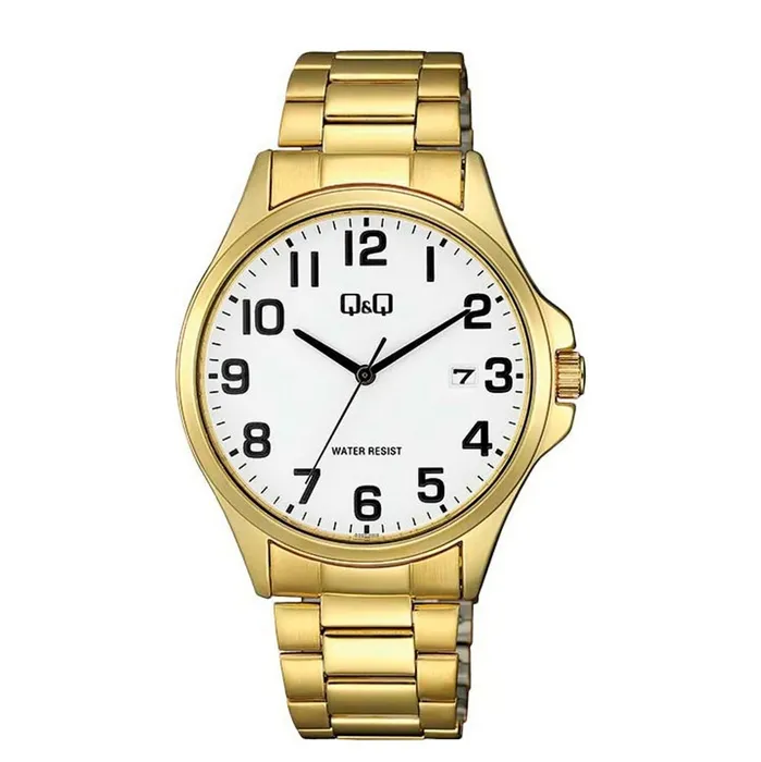 Reloj Q&q A480j004y Dorado Hombre Acero + Estuche