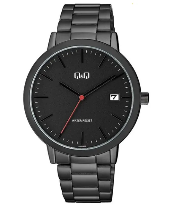 Reloj Hombre Q&q Qyq A486j402y Negro Pavonado + Estuche