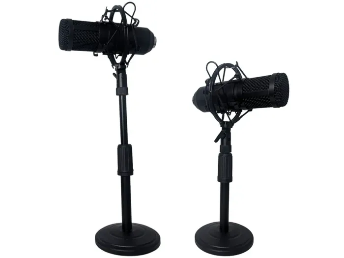 Microfono profesional tipo Caster con Audio Mixer BT Anti-Pop y Soporte