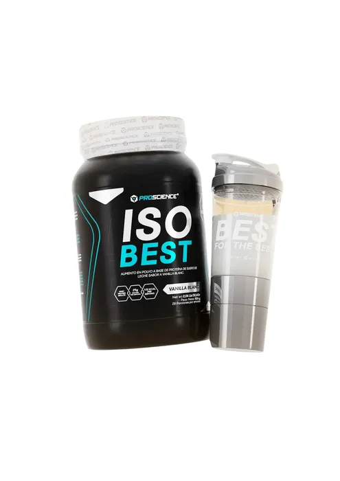 Sumplemento deportivo - proteina Best 14 Servicios Combo Iso Best + Shaker
