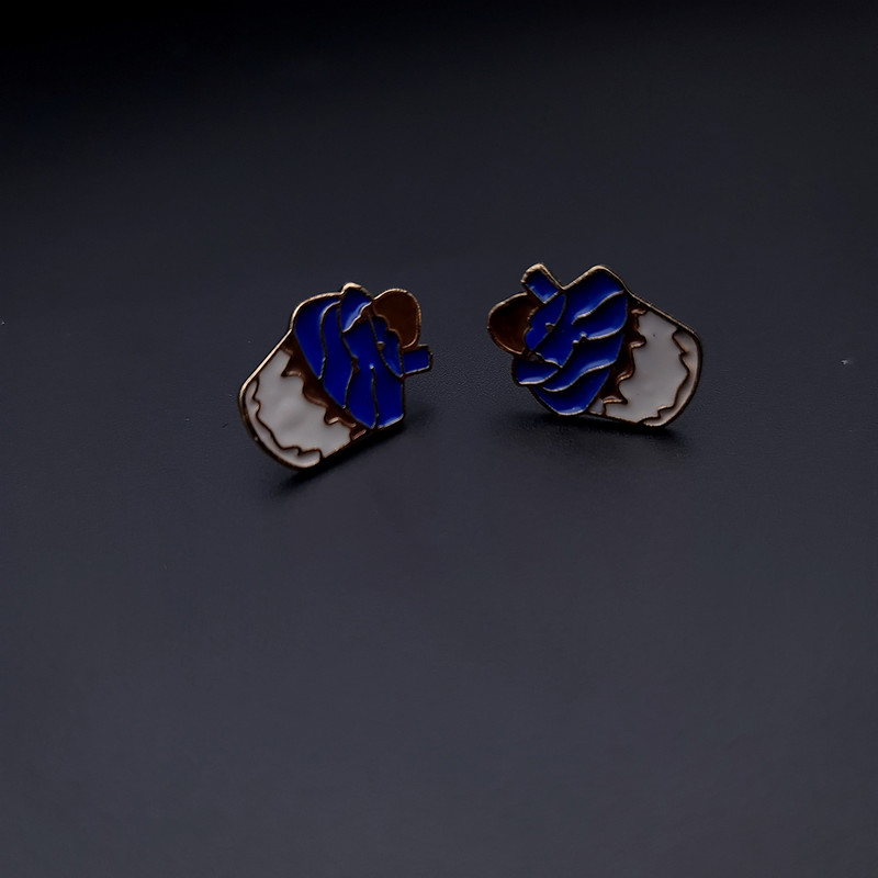 Aretes Helado Azul