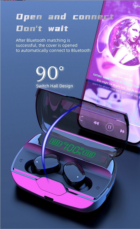 Audifonos Inalámbricos Bluetooth 5.1 E30 Pantalla Led