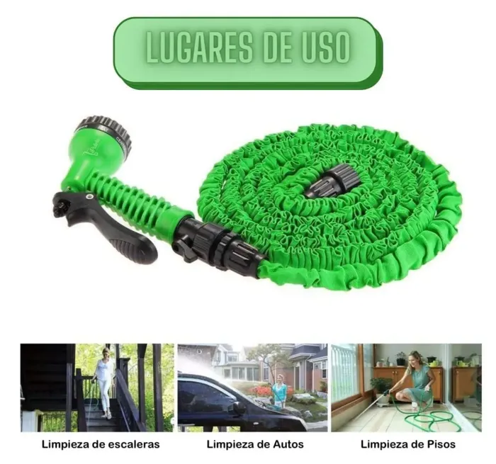 Manguera Expandible Magic Hose 15 Metros+ Pistola Multi Salidas