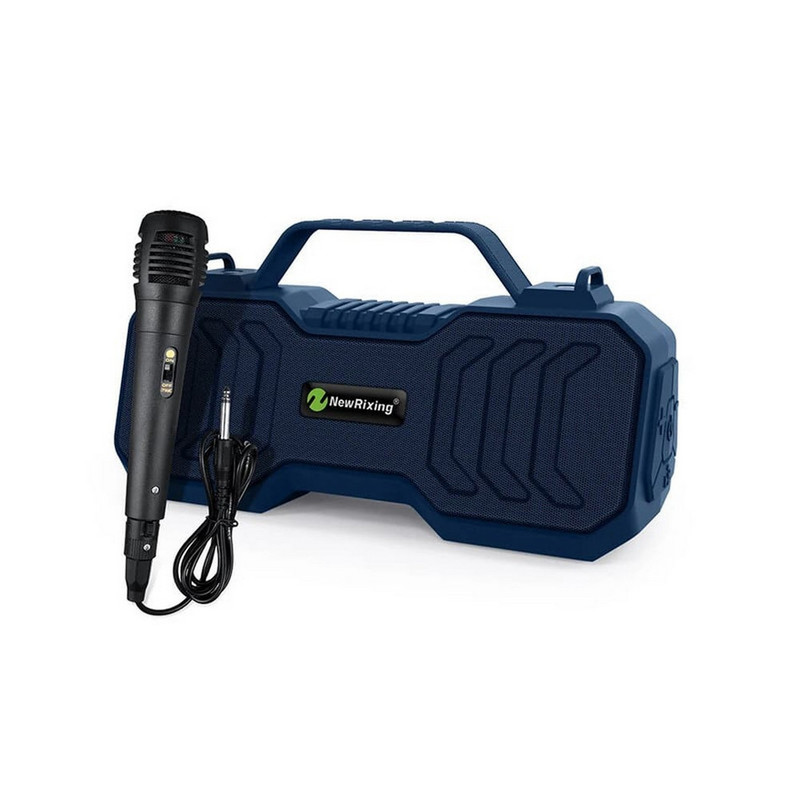 Bocina Parlante Mi Portable Bluetooth Nr-4500m + Microfono Azul