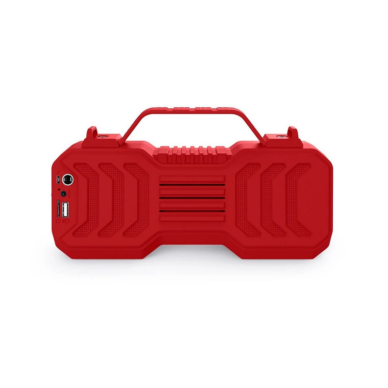 Bocina Parlante Mi Portable Bluetooth Nr-4500m + Microfono Rojo