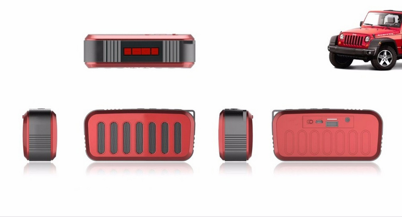 Bocina Parlante Portable Bluetooth Radio Fm nr-2013fm Rojo