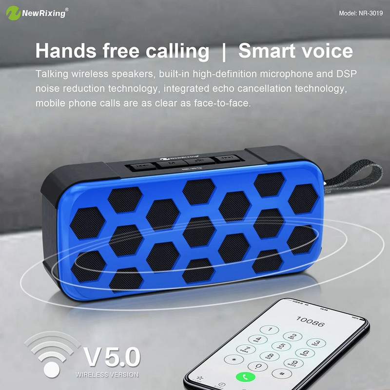 Bocina Parlante Mi Portable Bluetooth Speaker Rejilla Nr3019 Azul