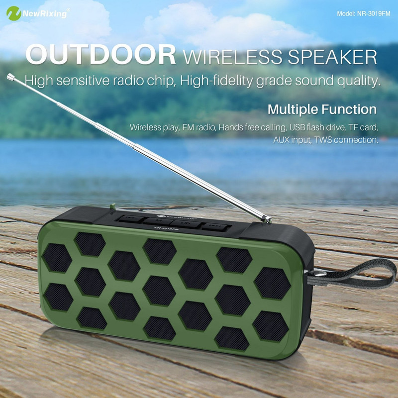 Bocina Parlante Mi Portable Bluetooth Speaker Rejilla Nr3019 Verde