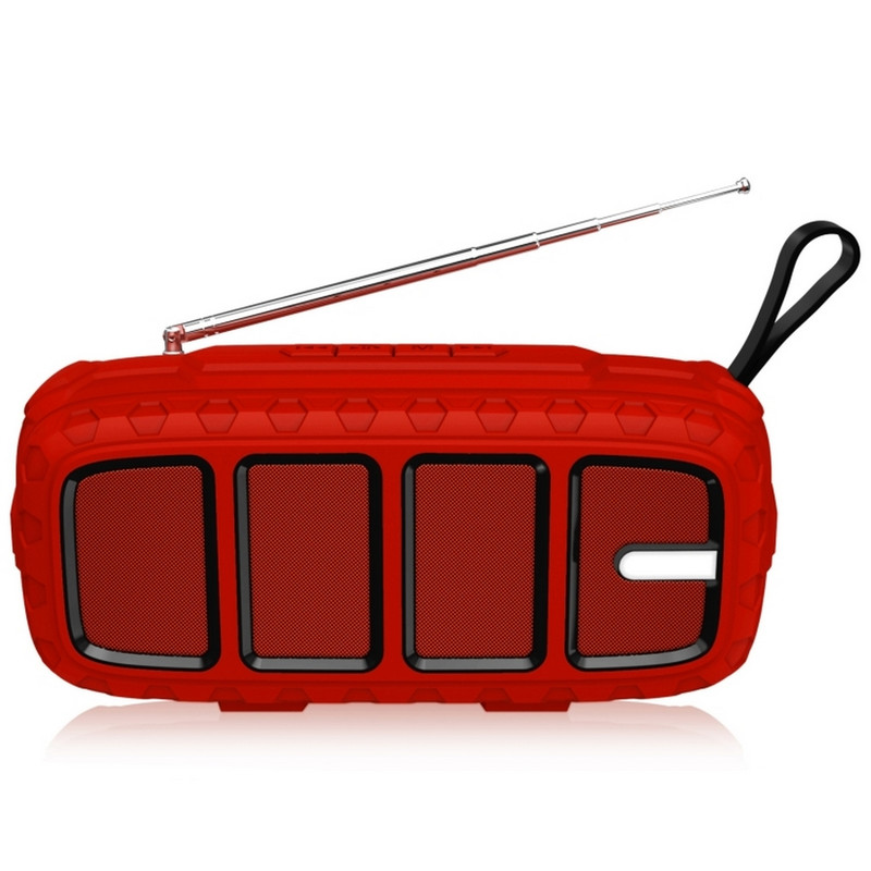 Bocina Parlante Mi Portable Bluetooth Speaker Radio Nr5018fm Rojo