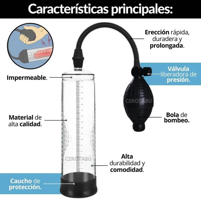 Bomba Succión Pene Crecimiento Alargador Masculino +potencia