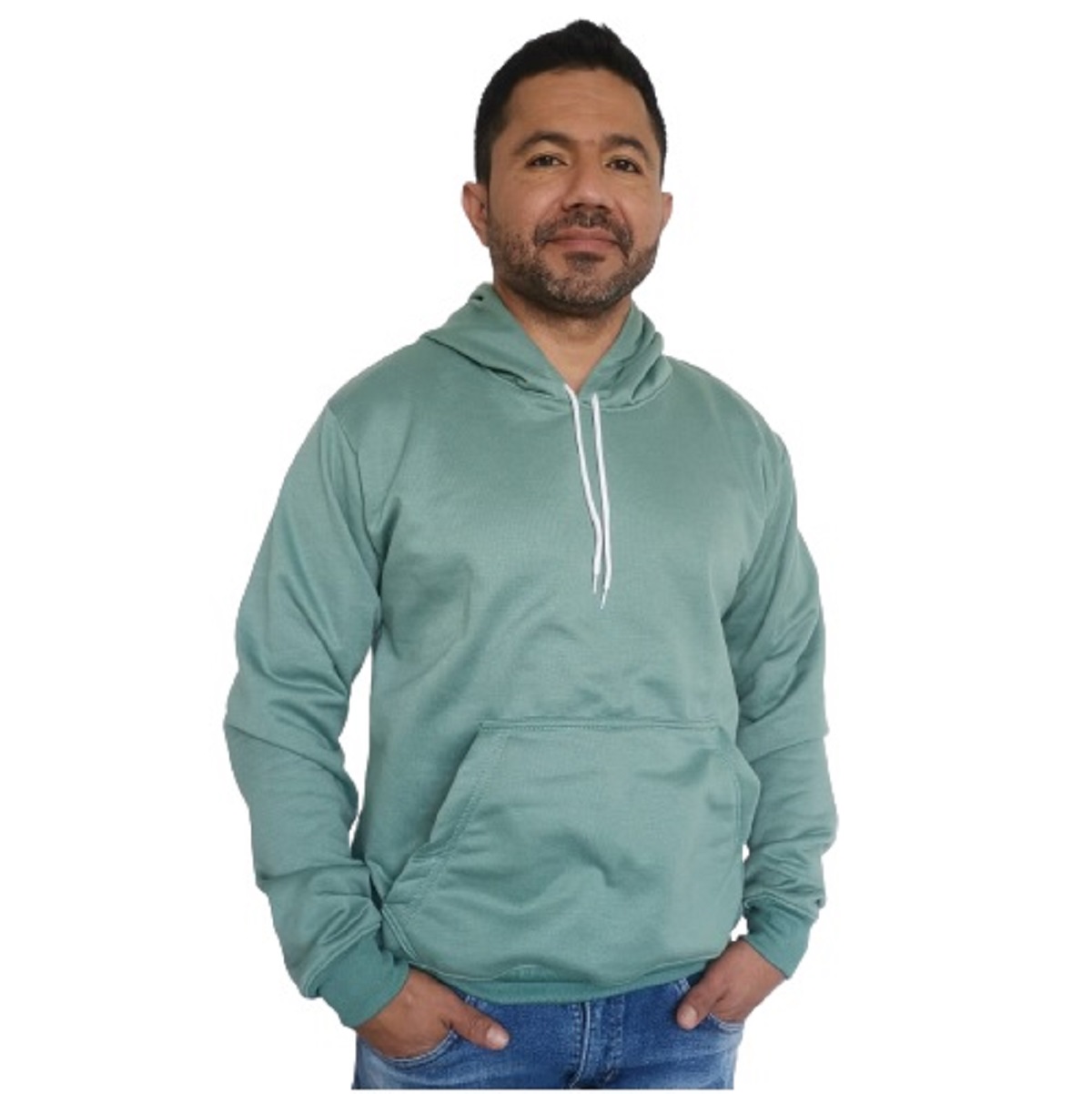 Buzo Capucha Para Hombre En Algodón - Verde Hoja