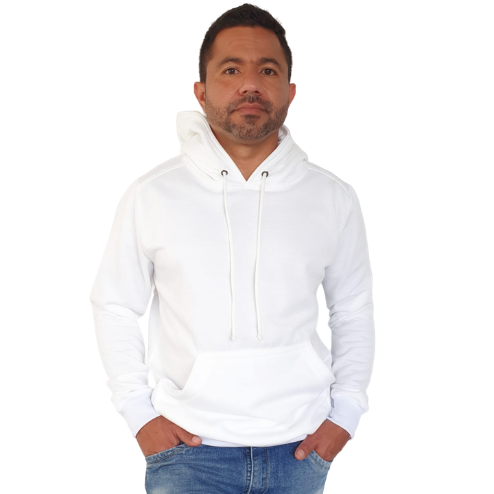 Buzo Capucha En Algodón Para Hombre - Blanco