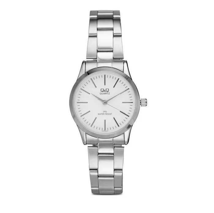 Reloj Para Mujer Q&q Qyq C213j201y Plateado Acero + Estuche