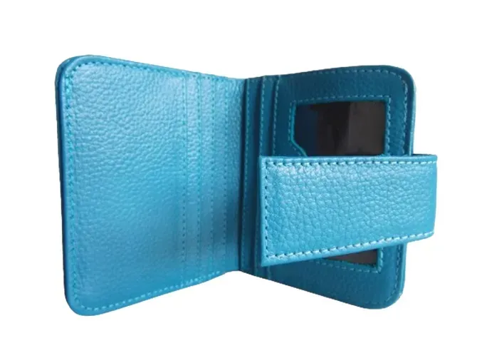 Billetera Mini en Cuero Para Mujer CALZADO GUERREROS CB-007 Azul Mariposas