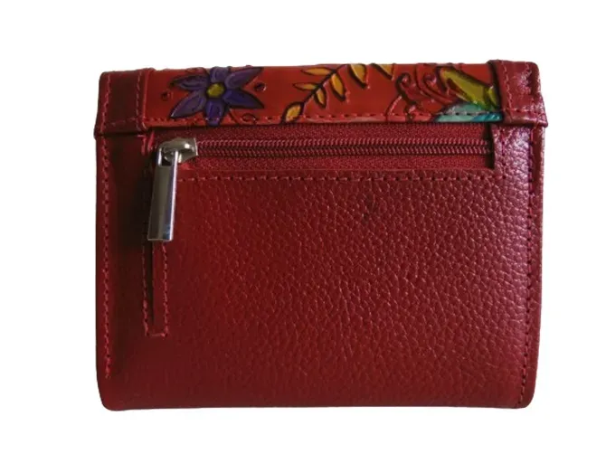 Billetera Para Mujer En Cuero CALZADO GUERREROS CB-009 Rojo Colibrís