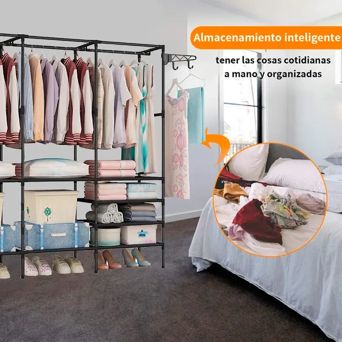 Organizador De Ropa Y Zapatos De Metal Grande