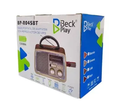 Radio Recargable Beck Play AM - FM - BT (TM) Ref: BP-RV045BT