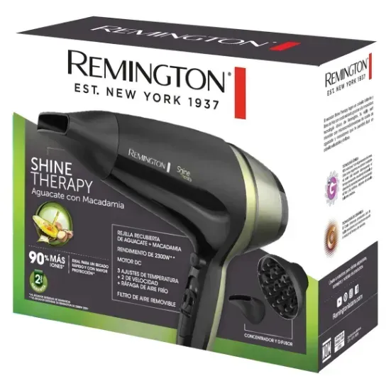 Secador Remington Shine Therapy Aguacate y Macadamia Original (TM) Ref: D13A