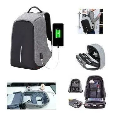 Maleta Antirrobo Morral Con Puerto Y Cable Usb Impermeable