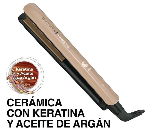 Plancha Cabello Remington Keratina Argán Original (TM) Ref: S8599