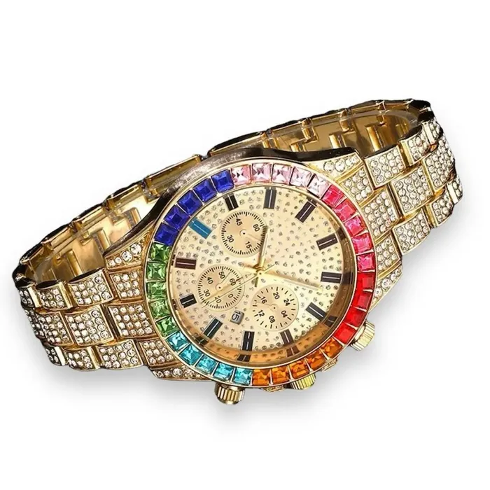 Reloj Pulsera Con Diamantes Imitación De Lujo