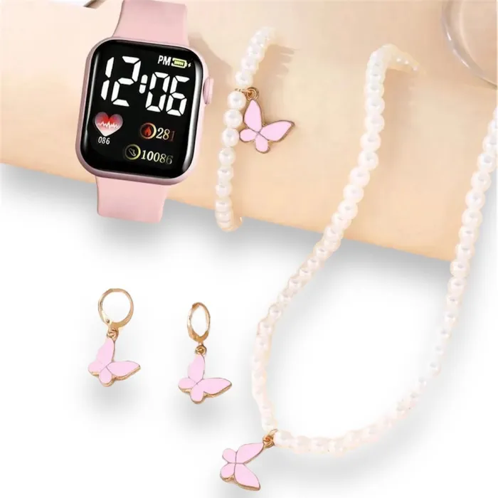 Conjunto De Reloj Electrónico Y Joyería Para mujeres