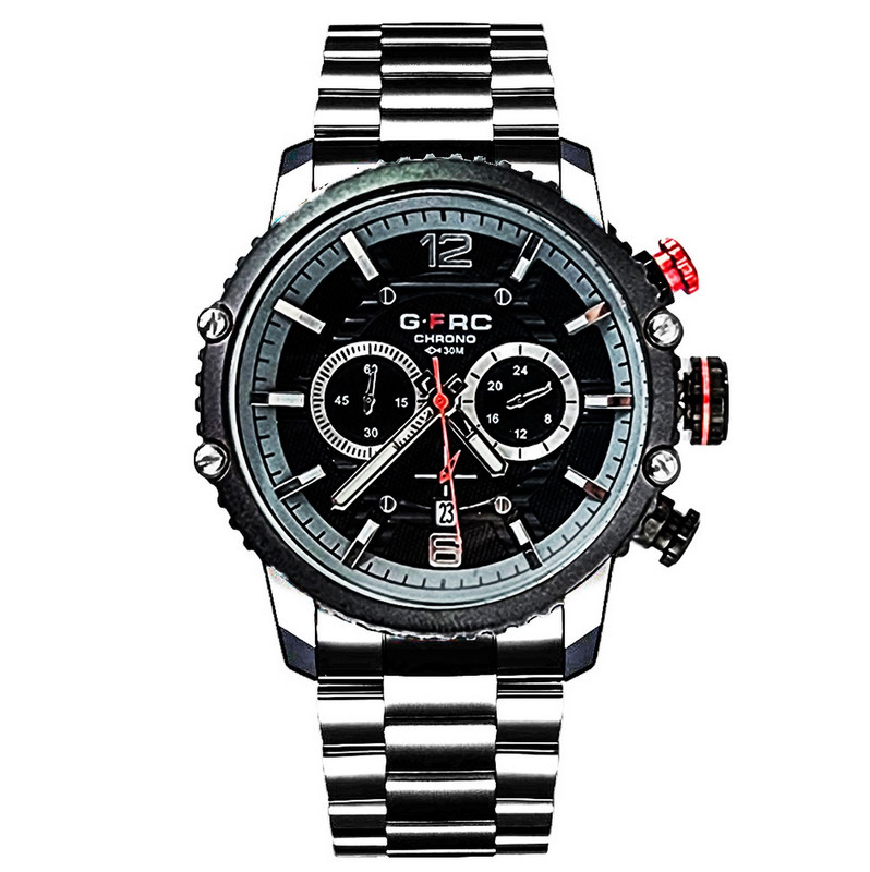 Reloj G-force Original H3835g Cronografo Acero Plateado + Estuche