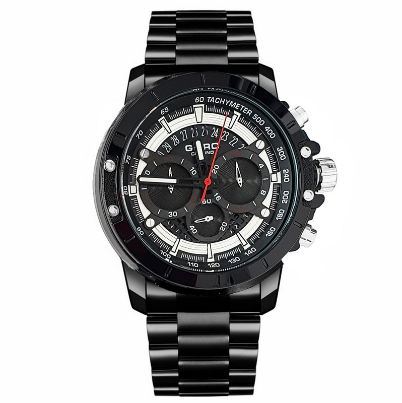 Reloj G-force Original H3839g Cronografo Acero Negro + Estuche