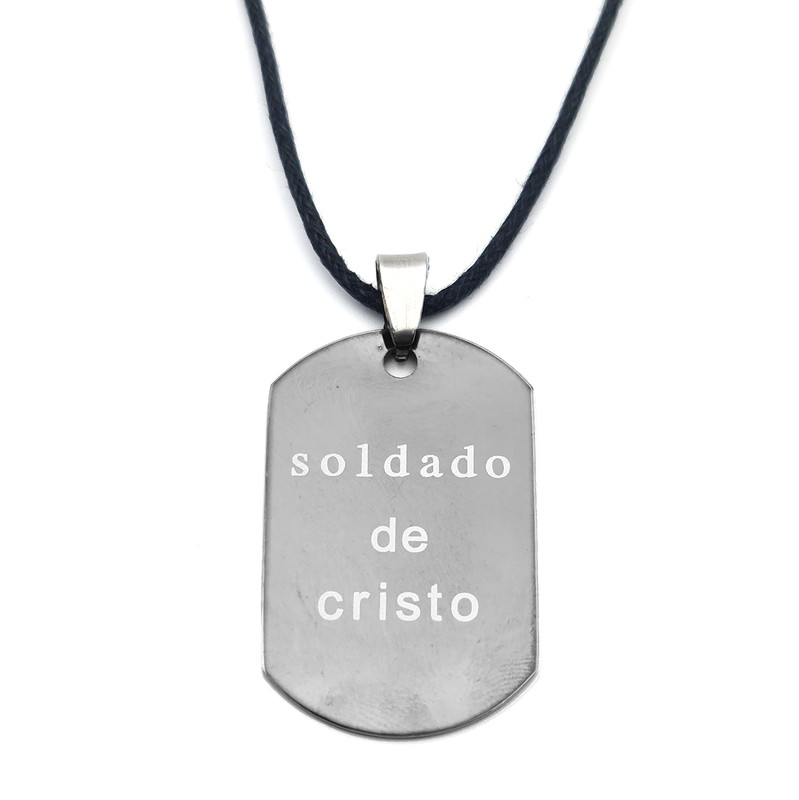 Collar Placa Soldado De Cristo