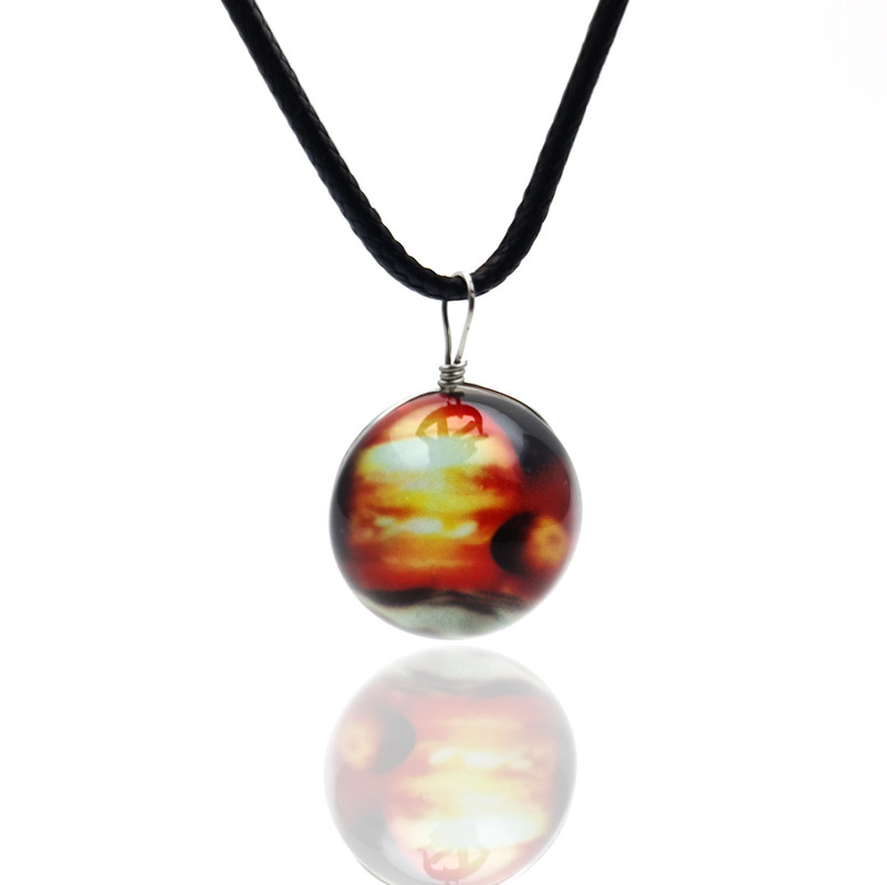 Collar Cristal Planetas Naranja