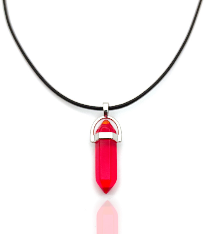 Collar Pendulo Cristal Rojo