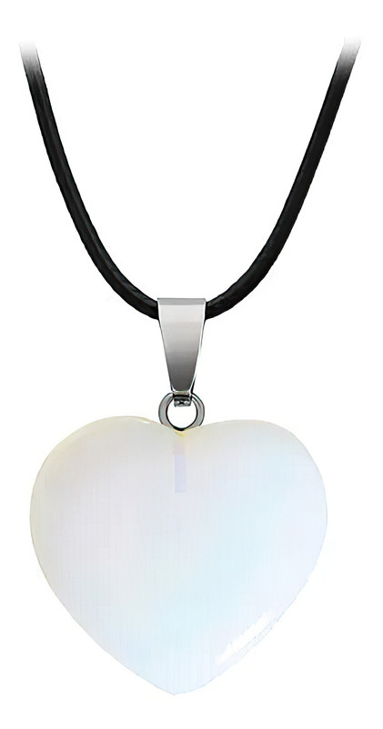 Collar Corazoncito Cuarzo Luna