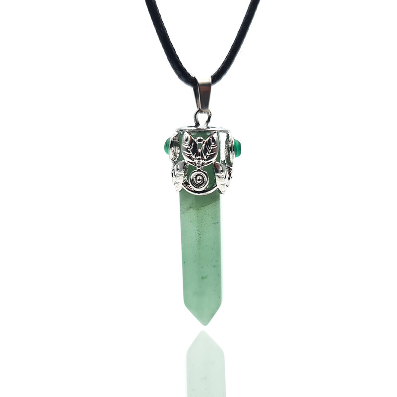 Collar Pendulo Aguila Cuarzo Jade